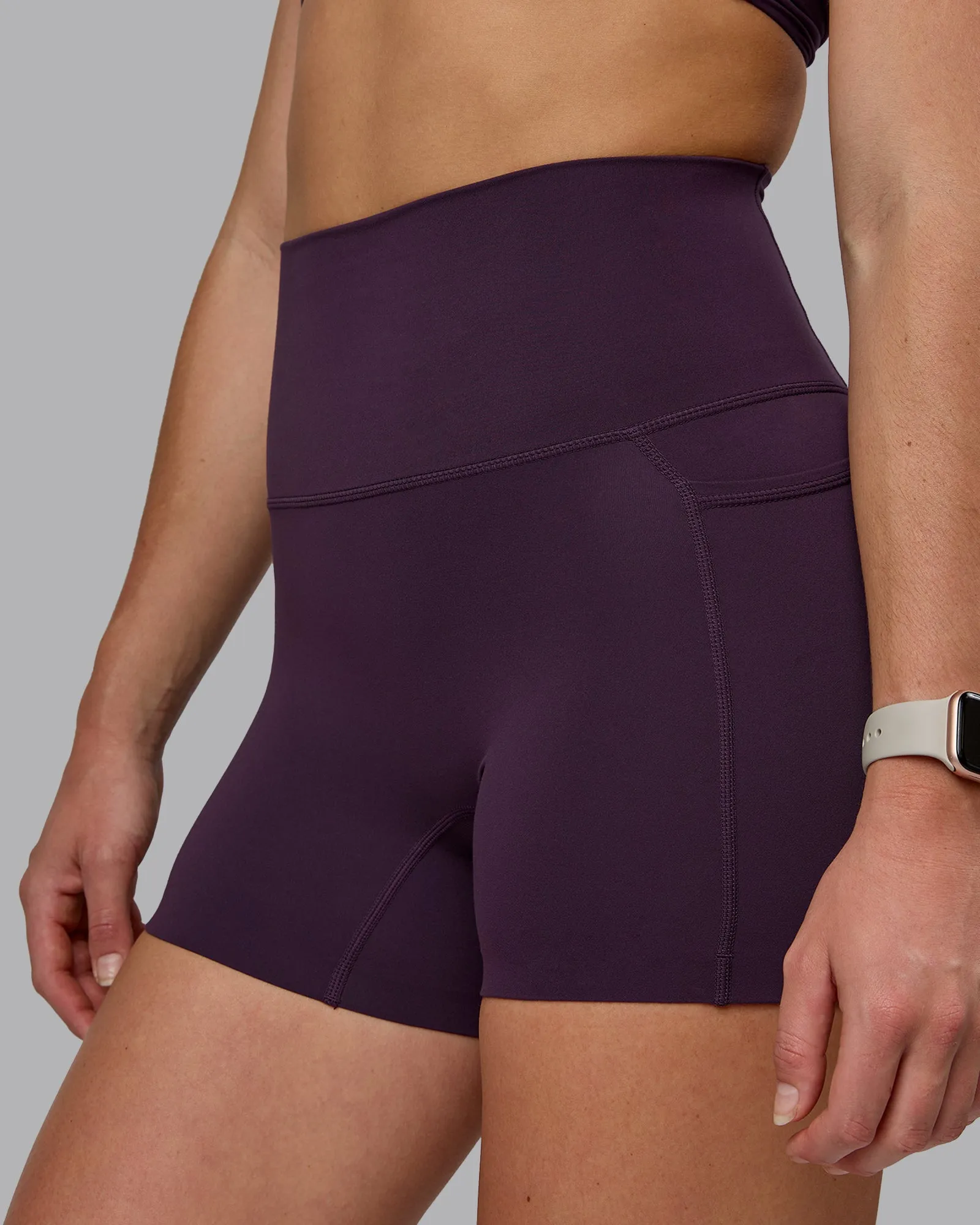 Elixir X-Short Tights With Pockets - Midnight Plum