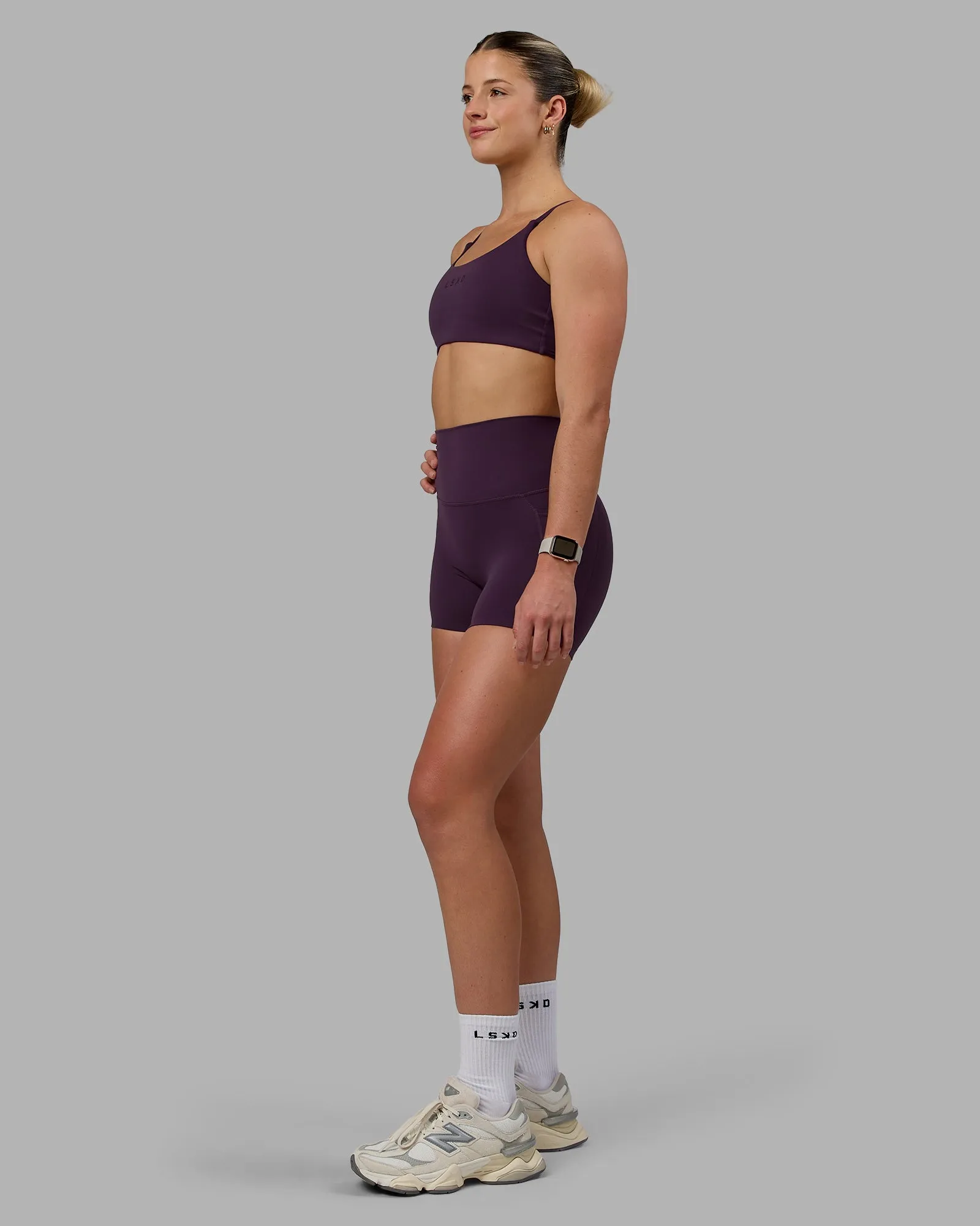 Elixir X-Short Tights With Pockets - Midnight Plum