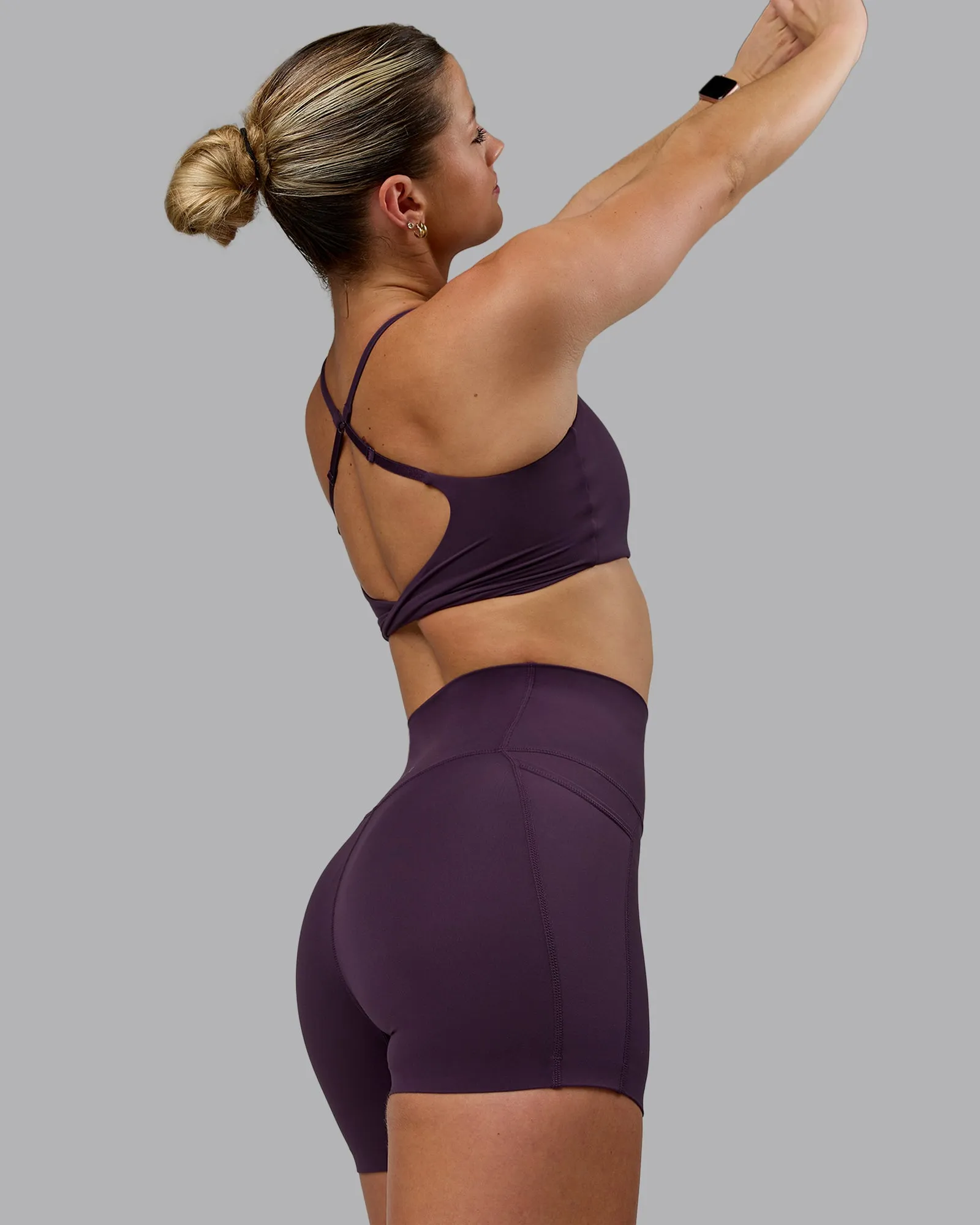 Elixir X-Short Tights With Pockets - Midnight Plum