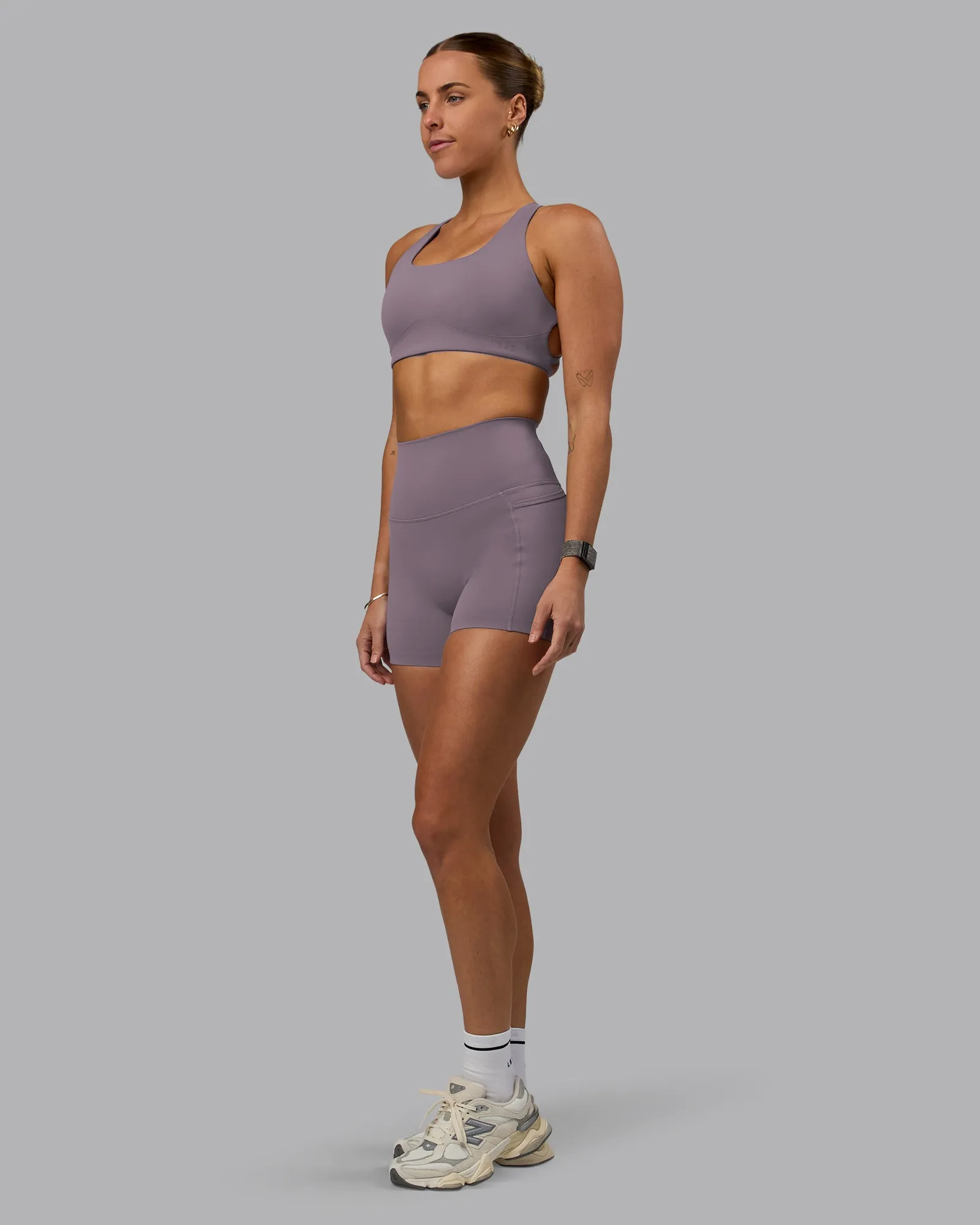 Elixir X-Short Tights With Pockets - Purple Sage