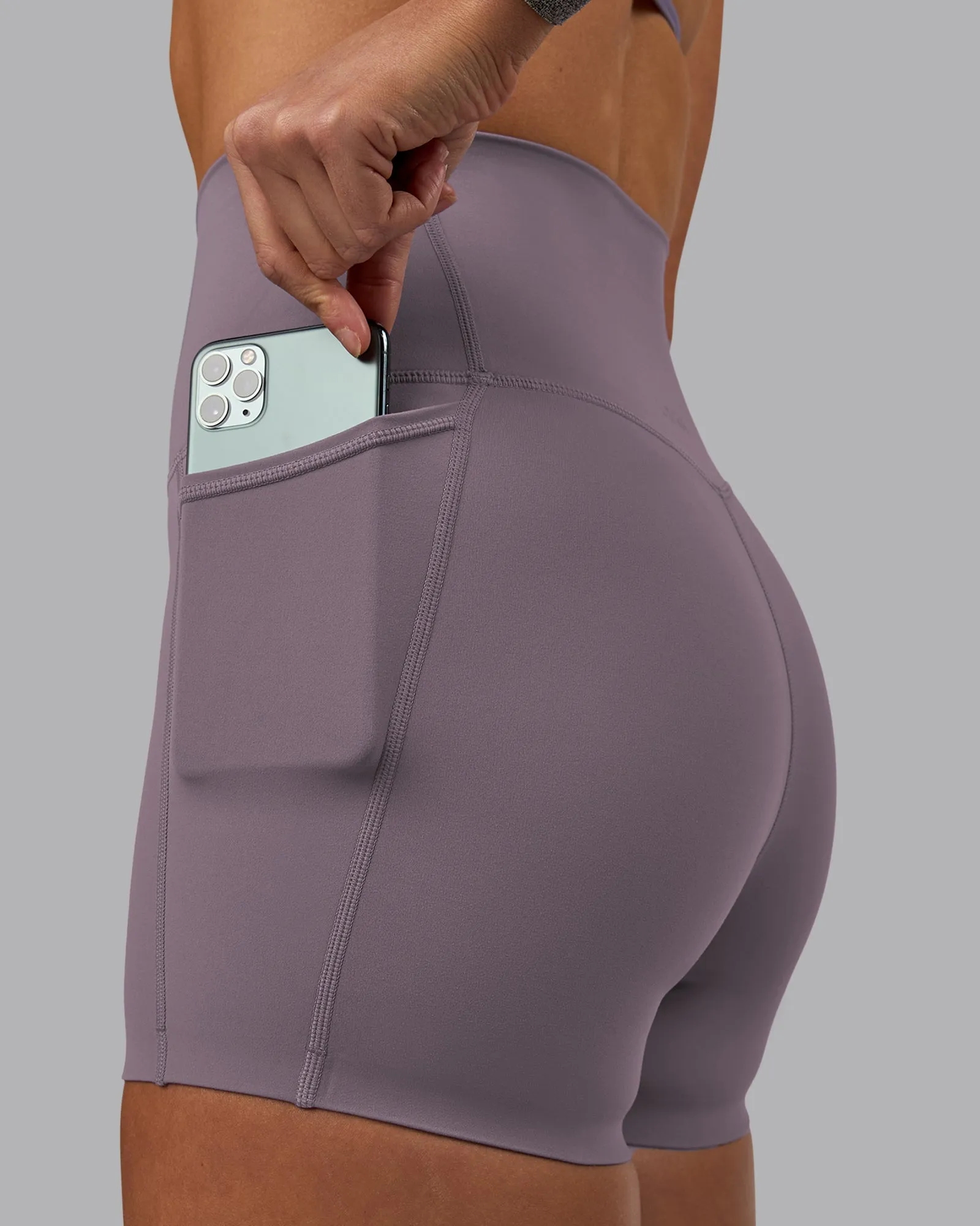 Elixir X-Short Tights With Pockets - Purple Sage
