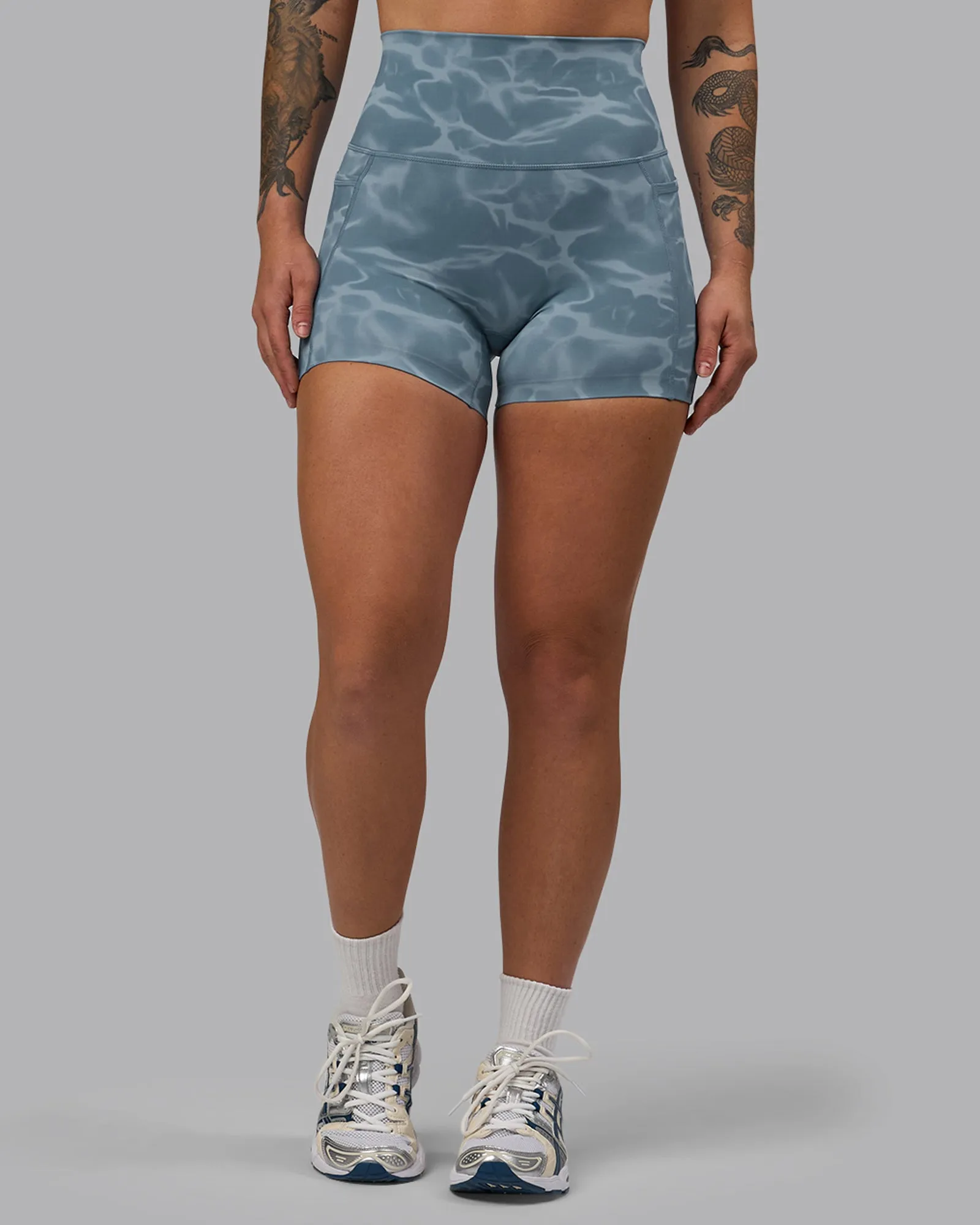 Elixir X-Short Tights With Pockets - Tranquil-Elemental Blue
