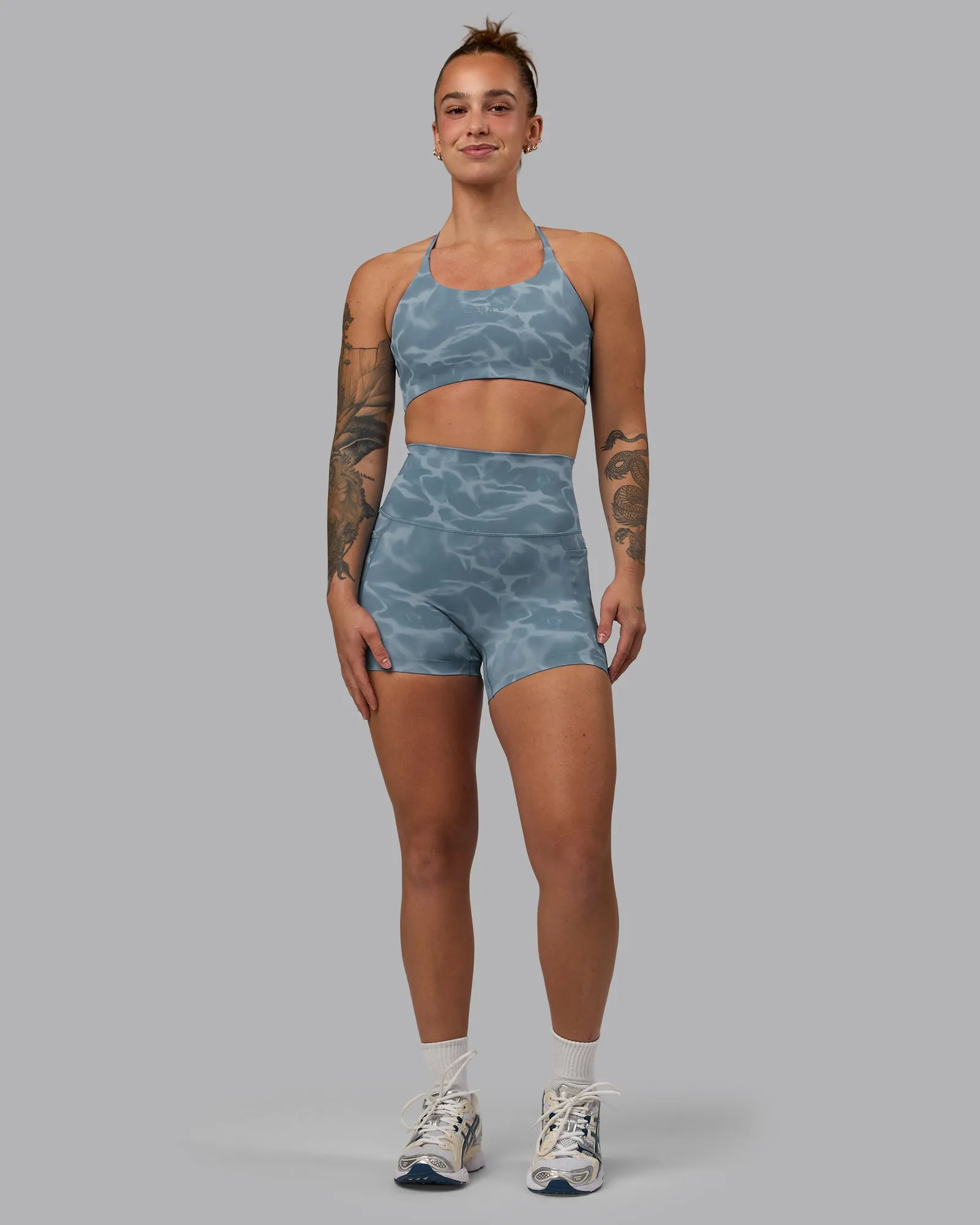 Elixir X-Short Tights With Pockets - Tranquil-Elemental Blue