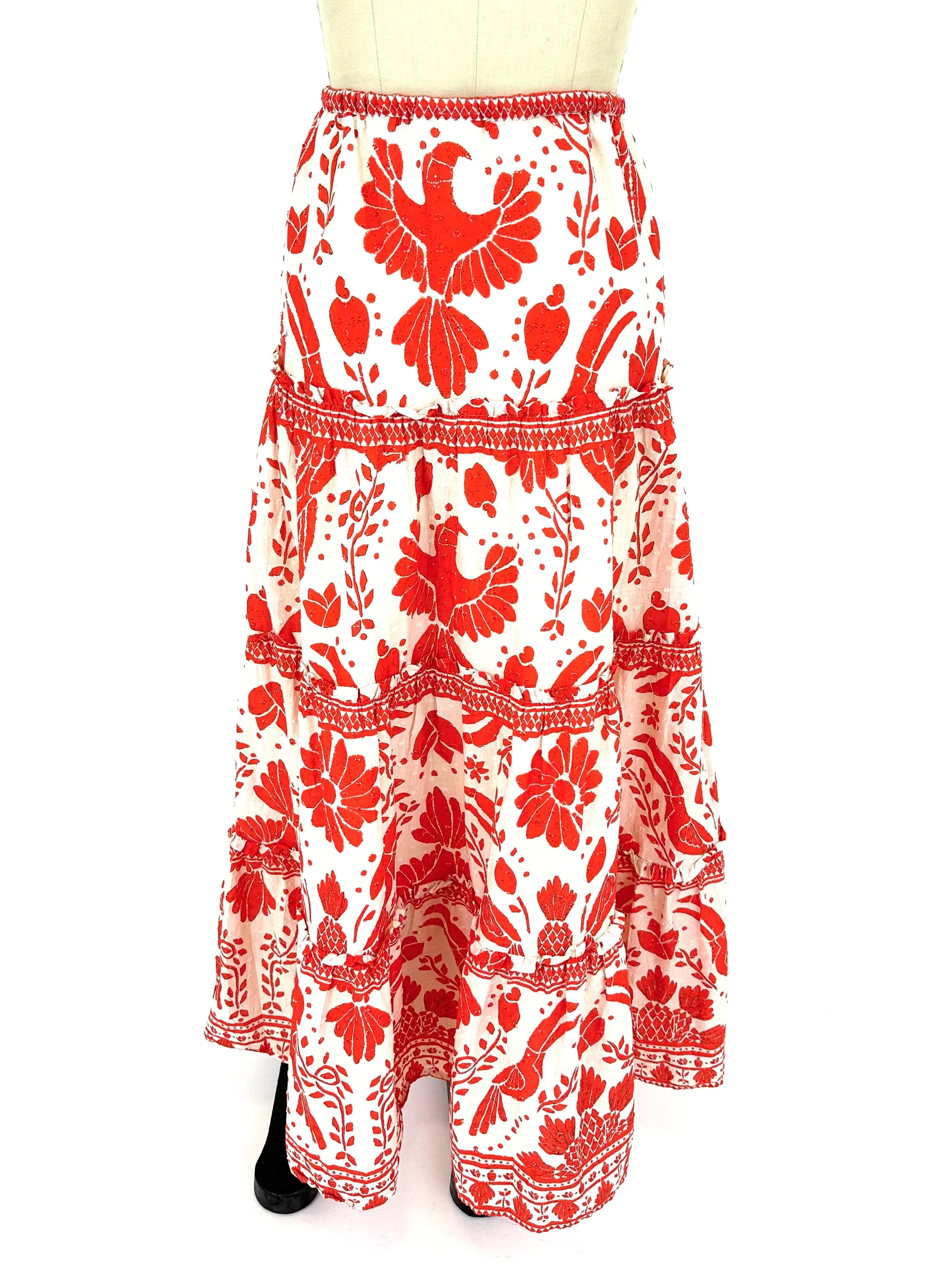 Farm Rio Jungle Print Tiered Skirt