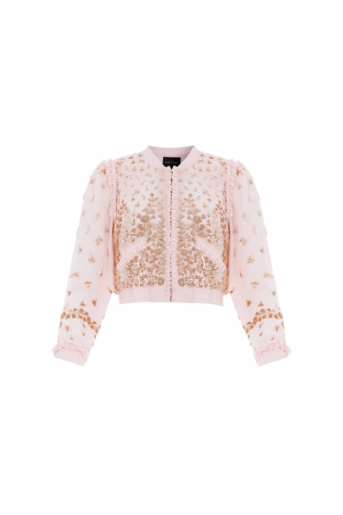 Fern Georgette Bomber Jacket