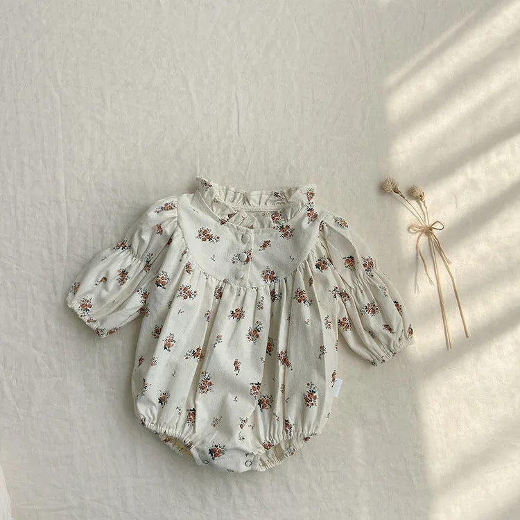 Girls Autumn Floral Romper