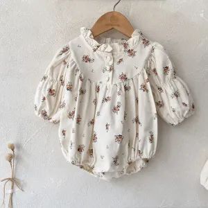 Girls Autumn Floral Romper