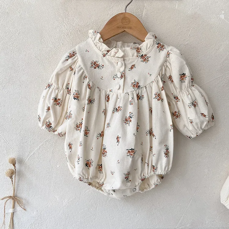 Girls Autumn Floral Romper