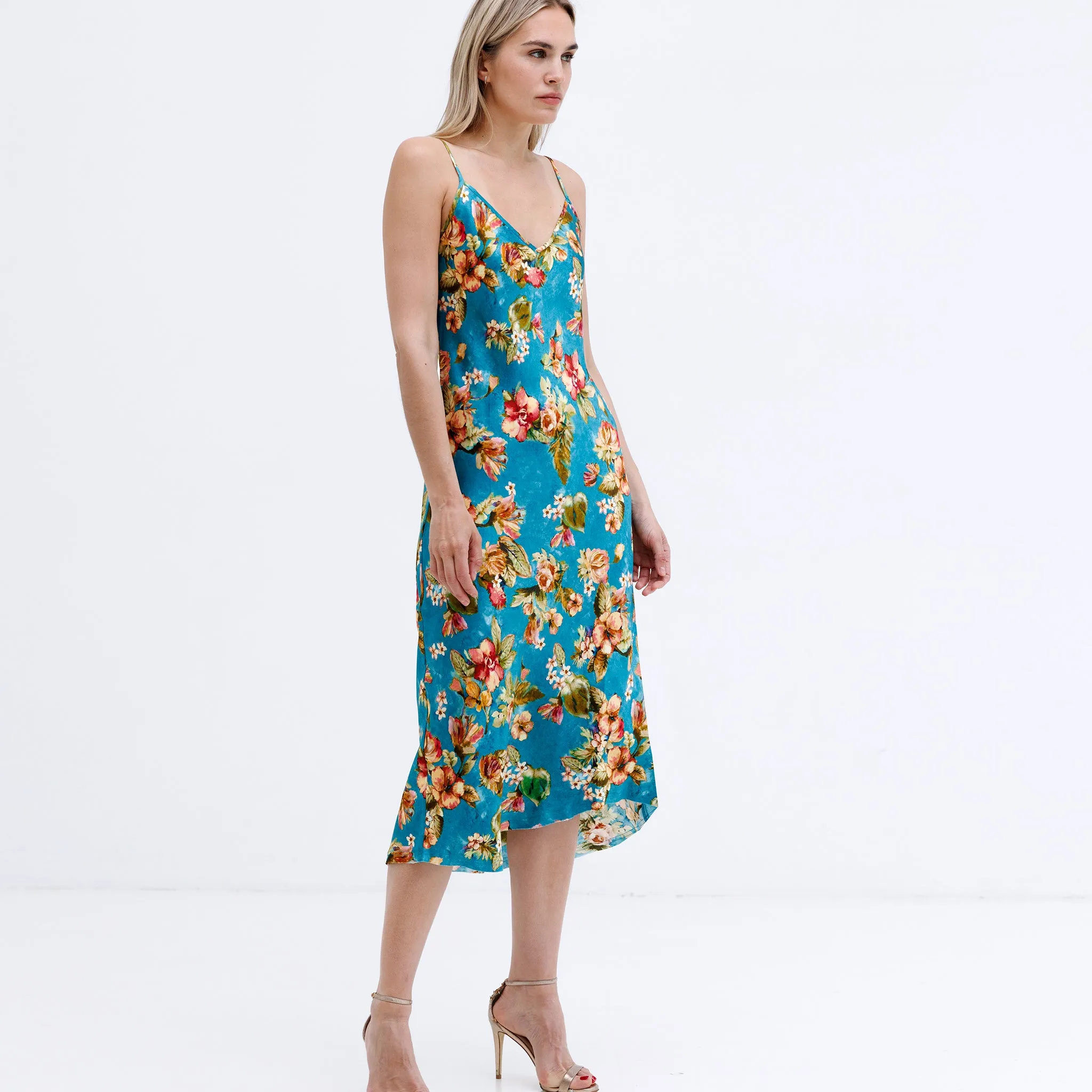 go slip dress print