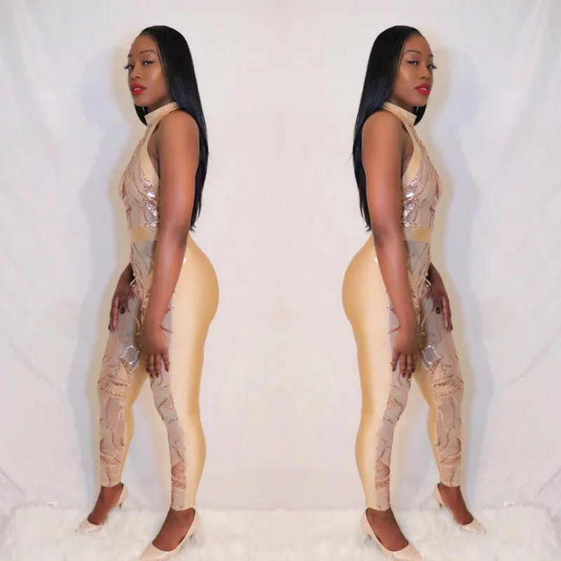 Gold Sequin Jumpsuit
