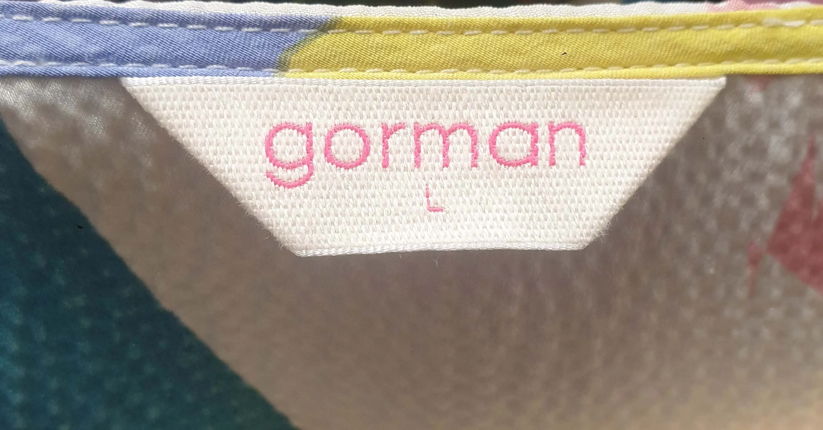 Gorman colourful 100% silk paint splodge print top size L