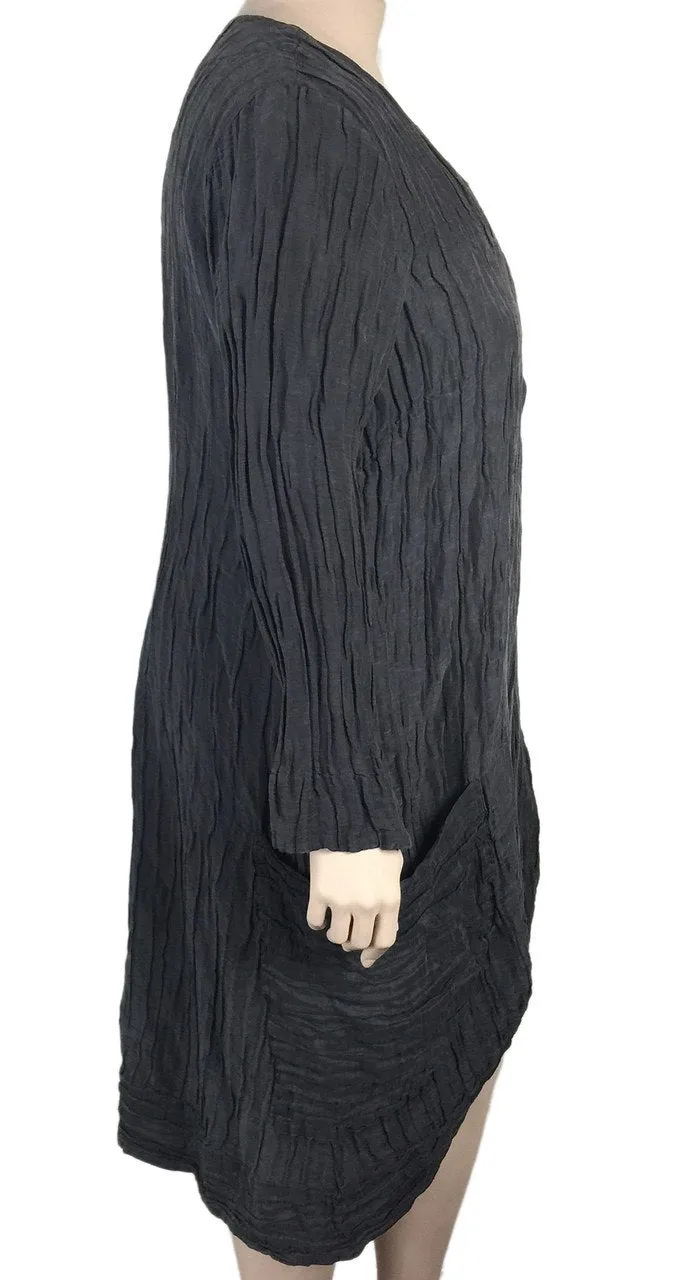 GRIZAS Long Silk Blend Elliptical Jacket
