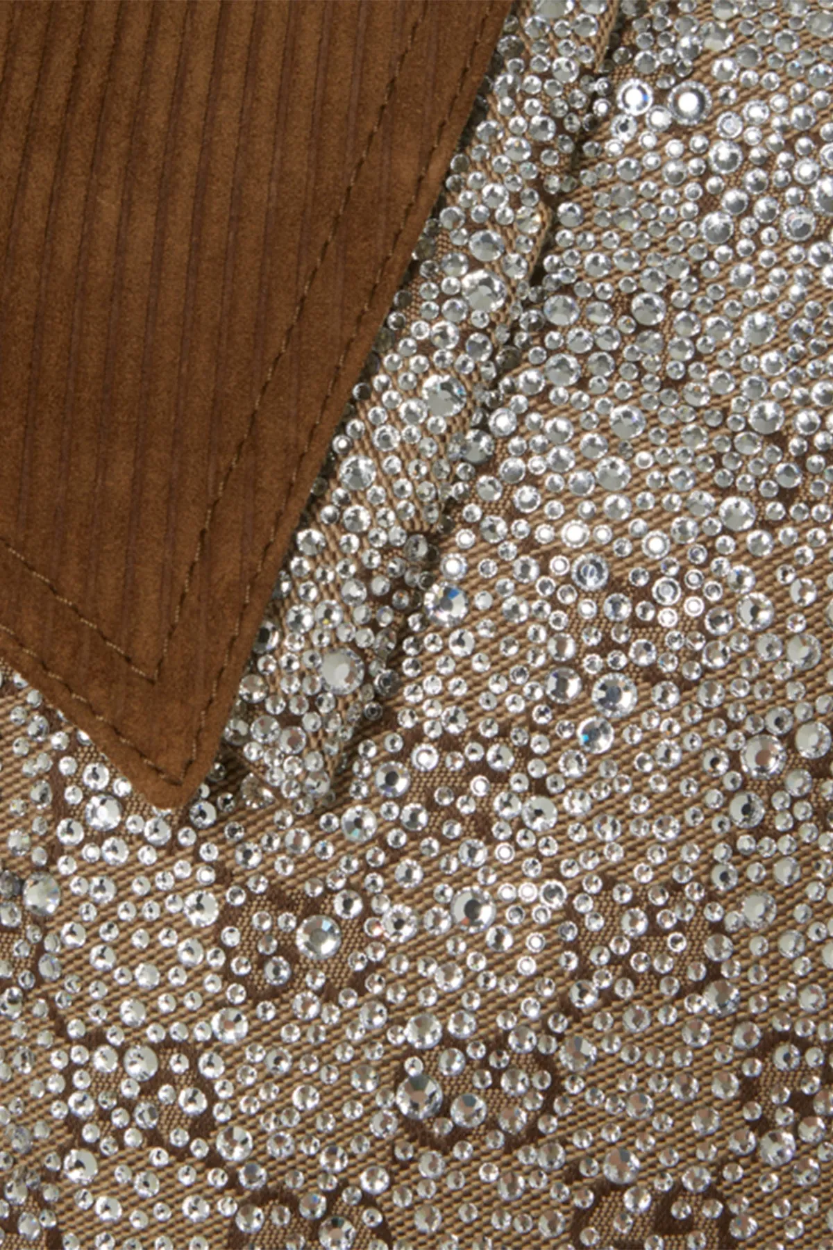 GUCCI | EMBOSSED GG CANVAS JACKET WITH CRYSTALS