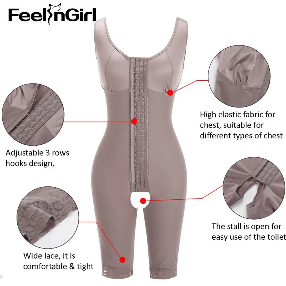 High Compression Waist Trainer Full Body Shaper Overbust Slimming Sheath Corset Girdle Butt Lifter