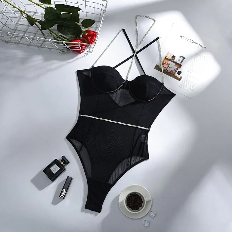 High Cut Lace Bodysuit