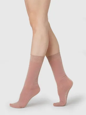 Ines Shimmery Socks - Rose Dawn