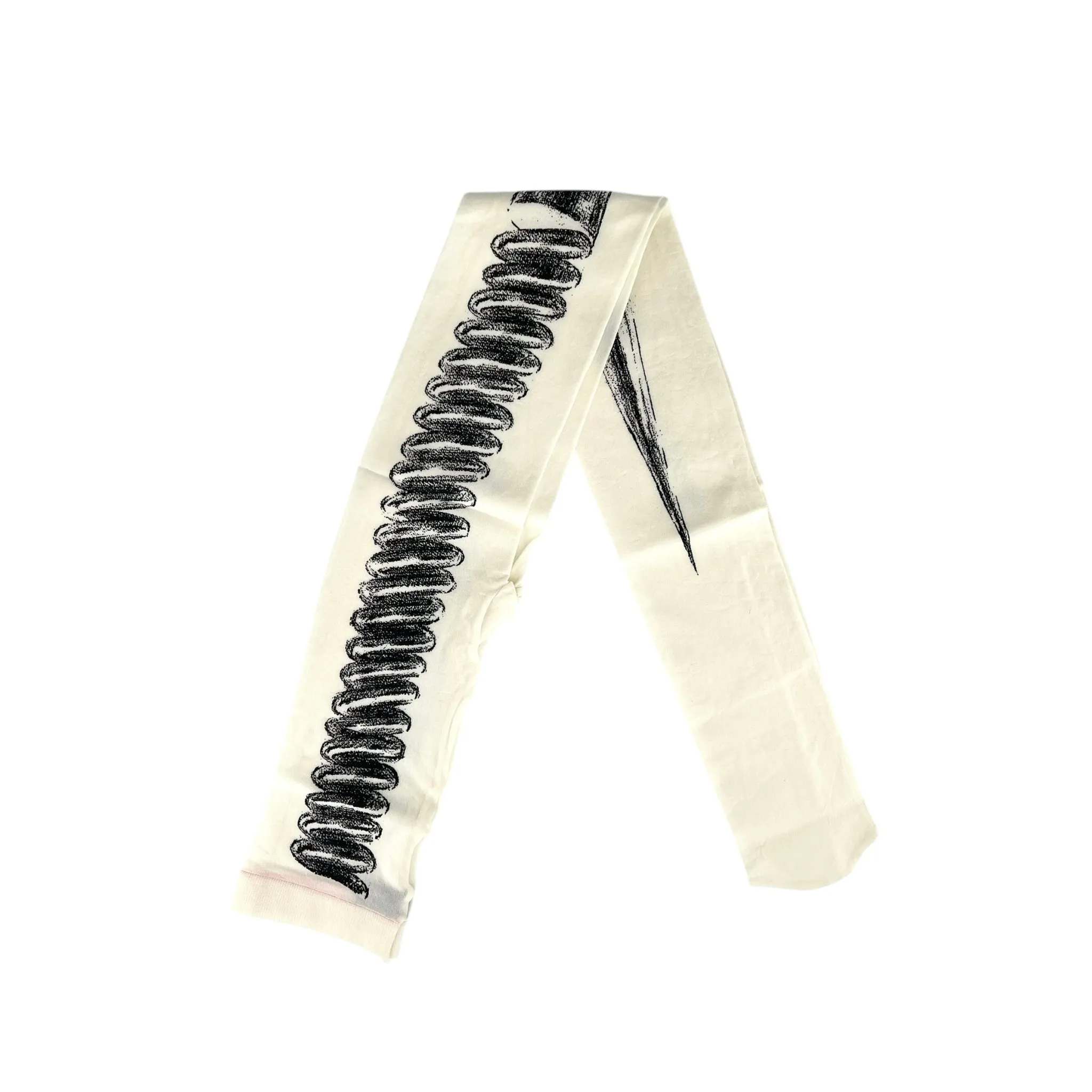 Issey Miyake 1990's Rare Cream Cork Screw Stockings, Deadstock