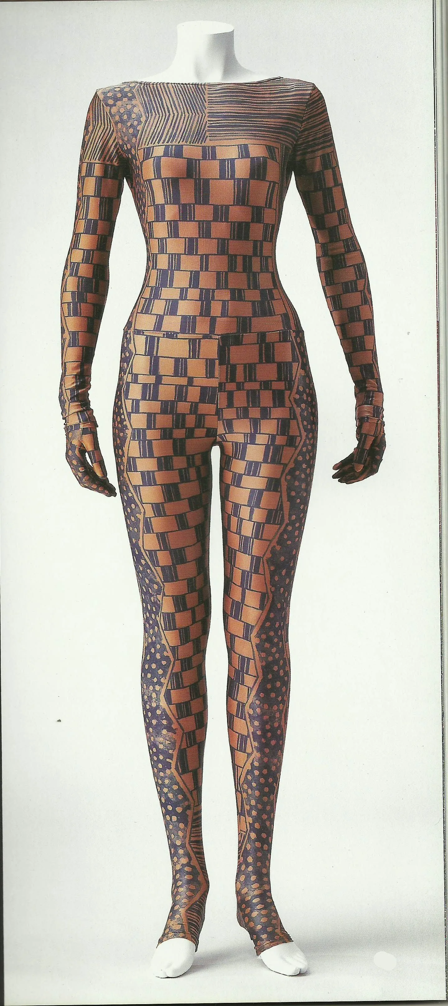 Issey Miyake F/W 1989/1990 RARE Tattoo Blocks and Lines Printed Stockings