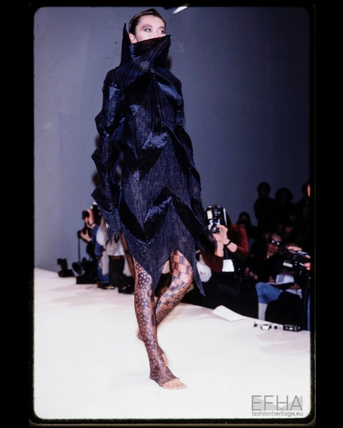 Issey Miyake F/W 1989/1990 RARE Tattoo Blocks and Lines Printed Stockings