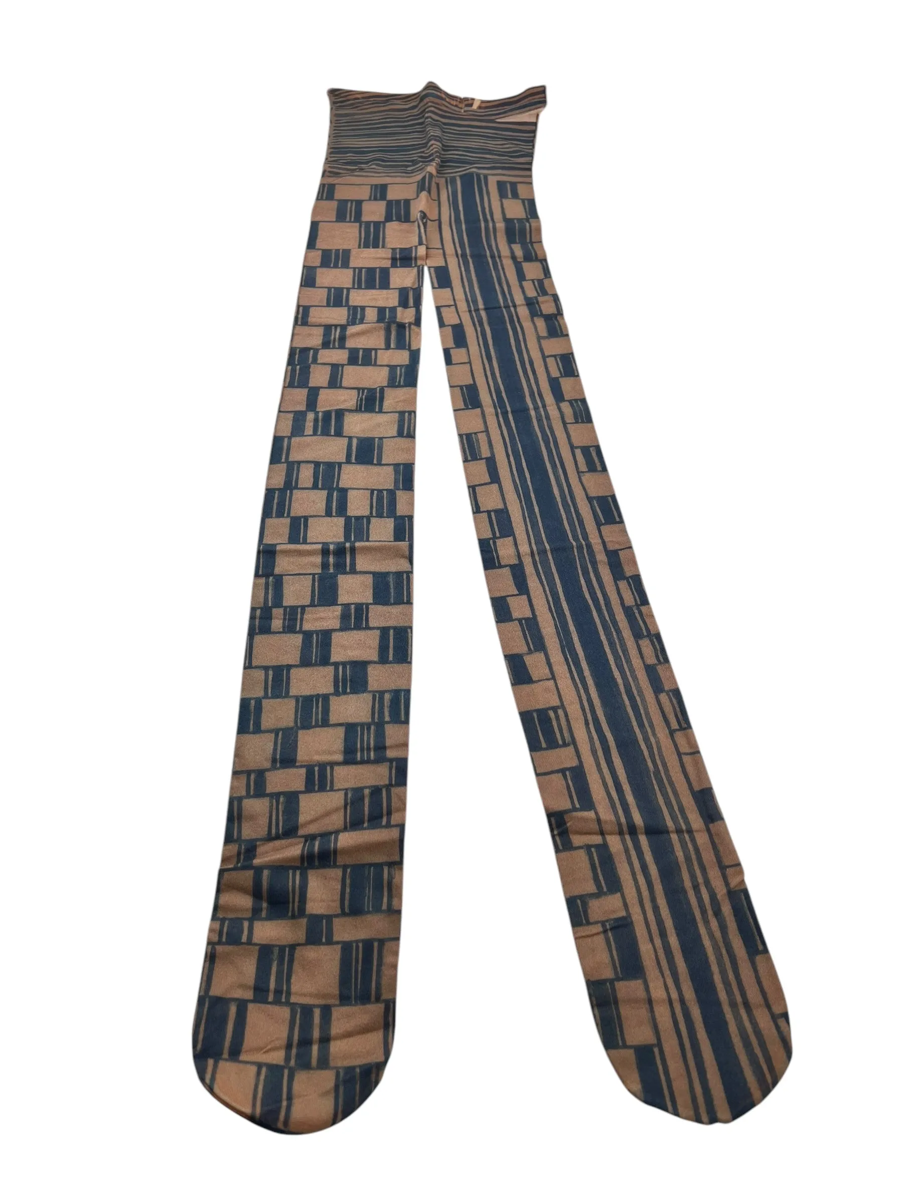 Issey Miyake F/W 1989/1990 RARE Tattoo Blocks and Lines Printed Stockings