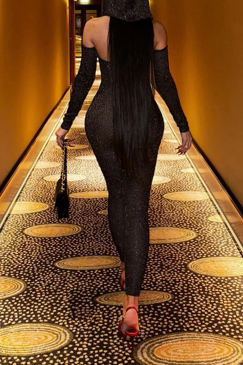JL0111 Off Shoulder Hoodie Jumpsuits