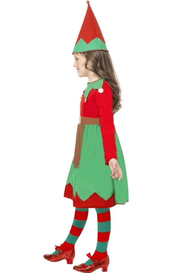 Kids Elf Girl Christmas Costume