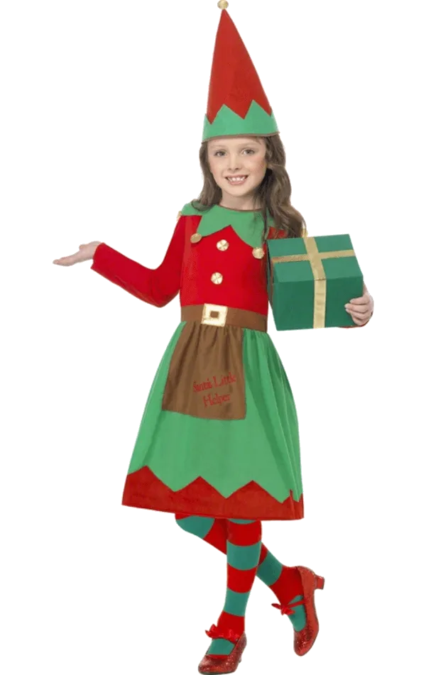 Kids Elf Girl Christmas Costume