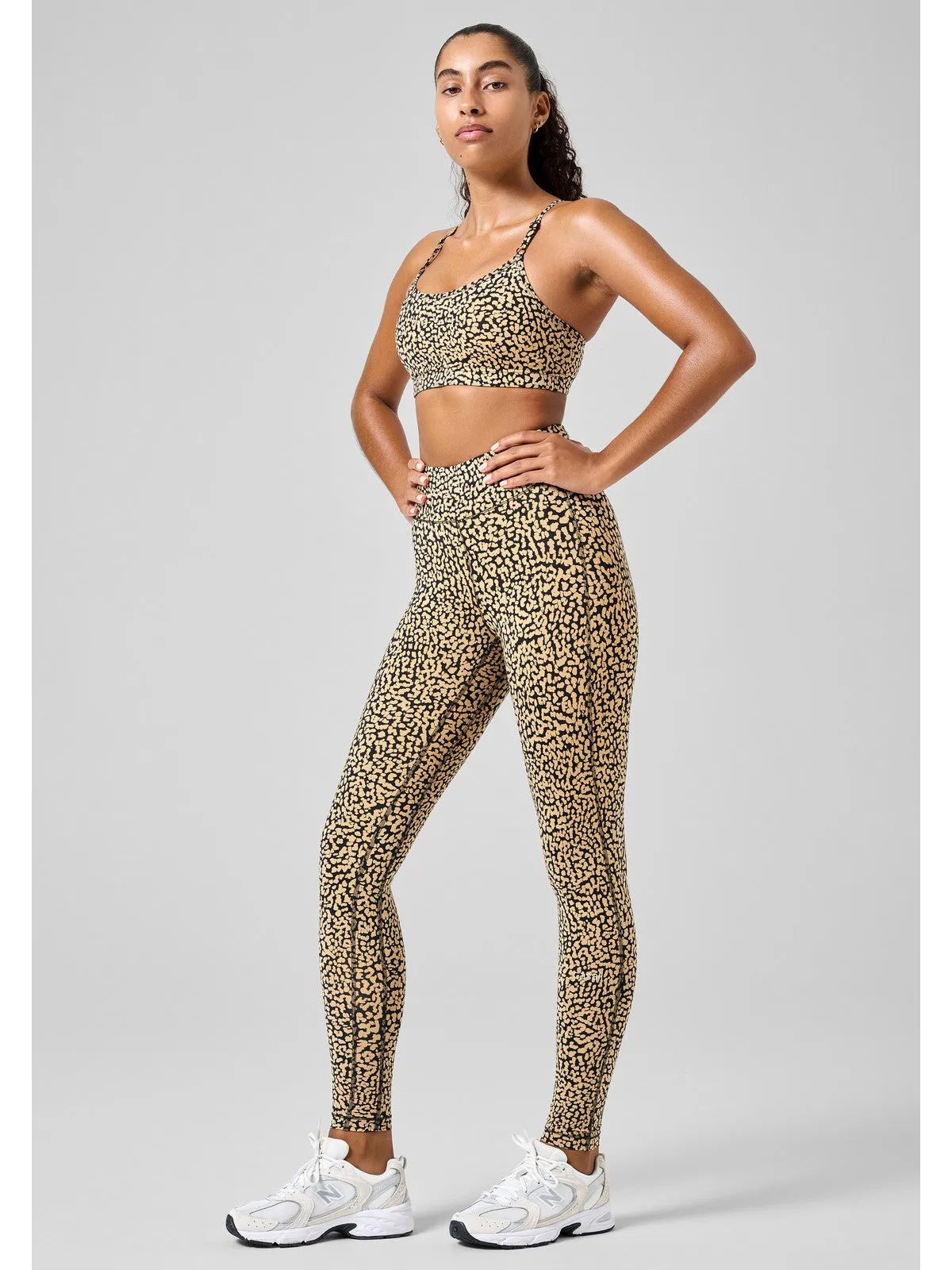 Legginsy CASALL Essential Printed Tights brązowy