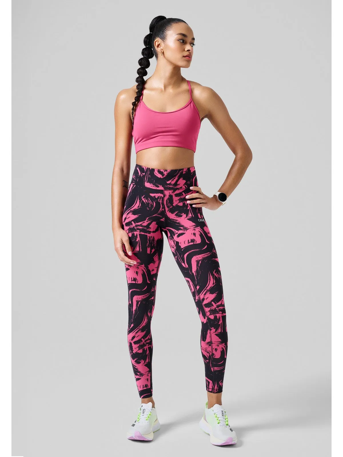 Legginsy CASALL Essential Printed Tights różowy