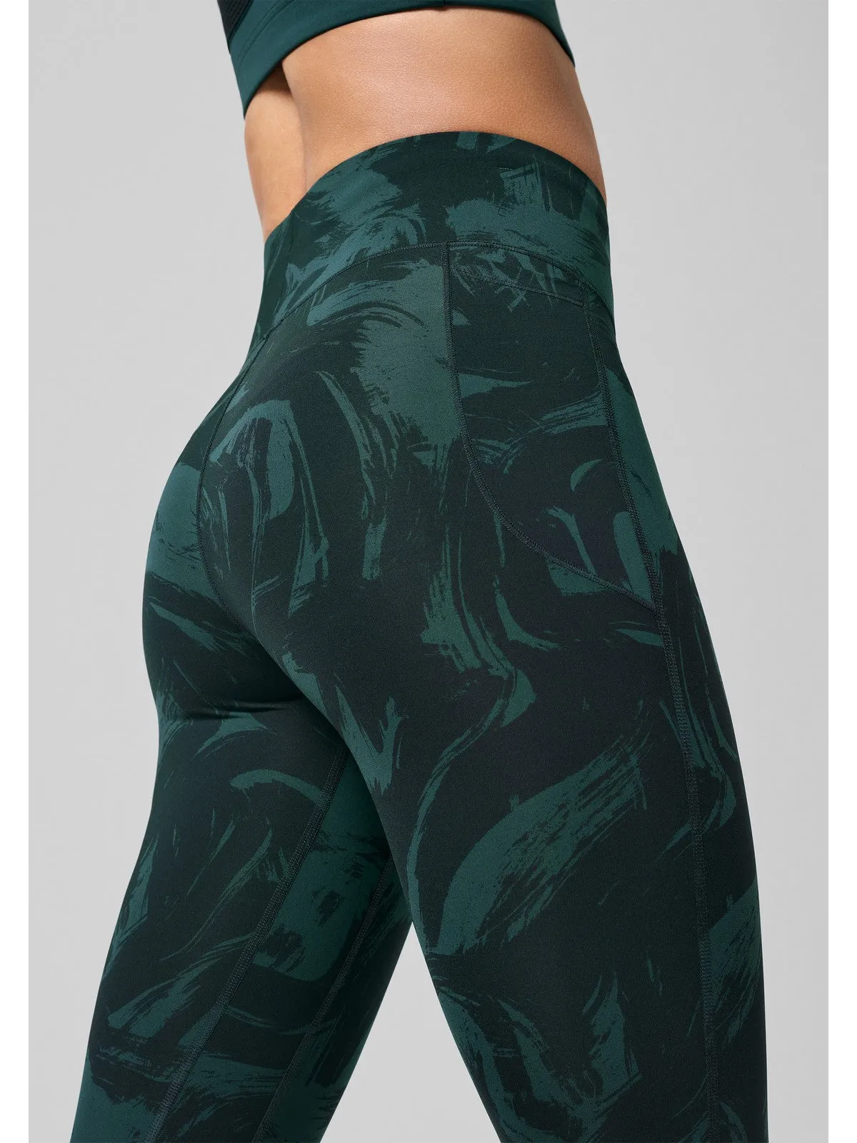 Legginsy CASALL Essential Printed Tights zielony