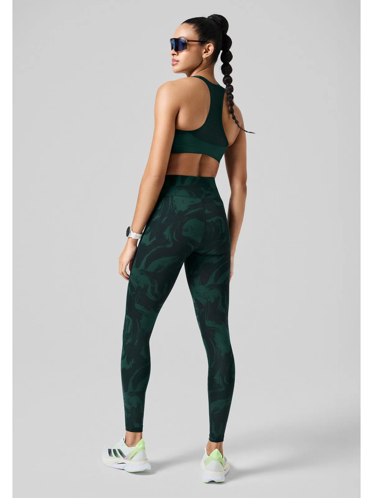 Legginsy CASALL Essential Printed Tights zielony