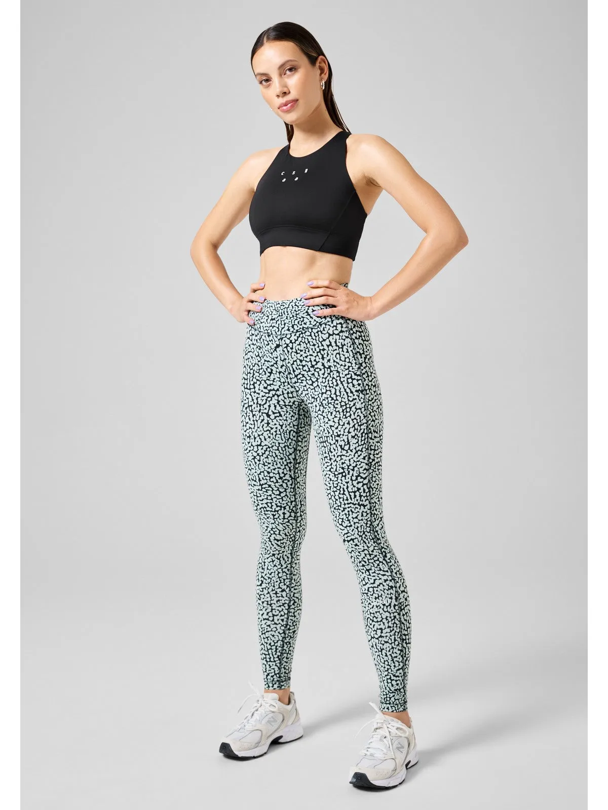 Legginsy CASALL Essential Printed Tights zielony