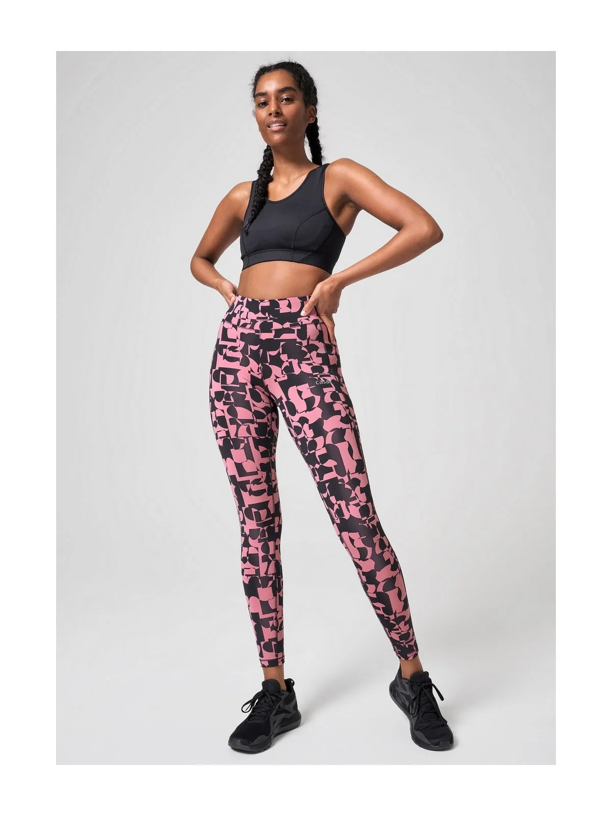 Legginsy CASALL Essential Tights Printed różowy