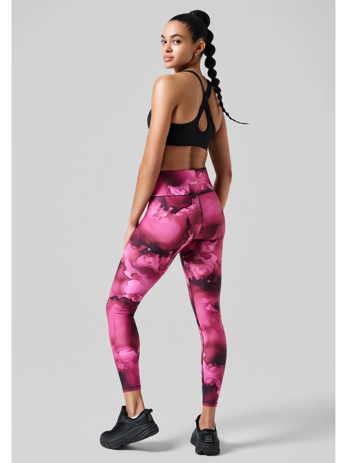 Legginsy CASALL Ultra High Waist Printed Tights różowy