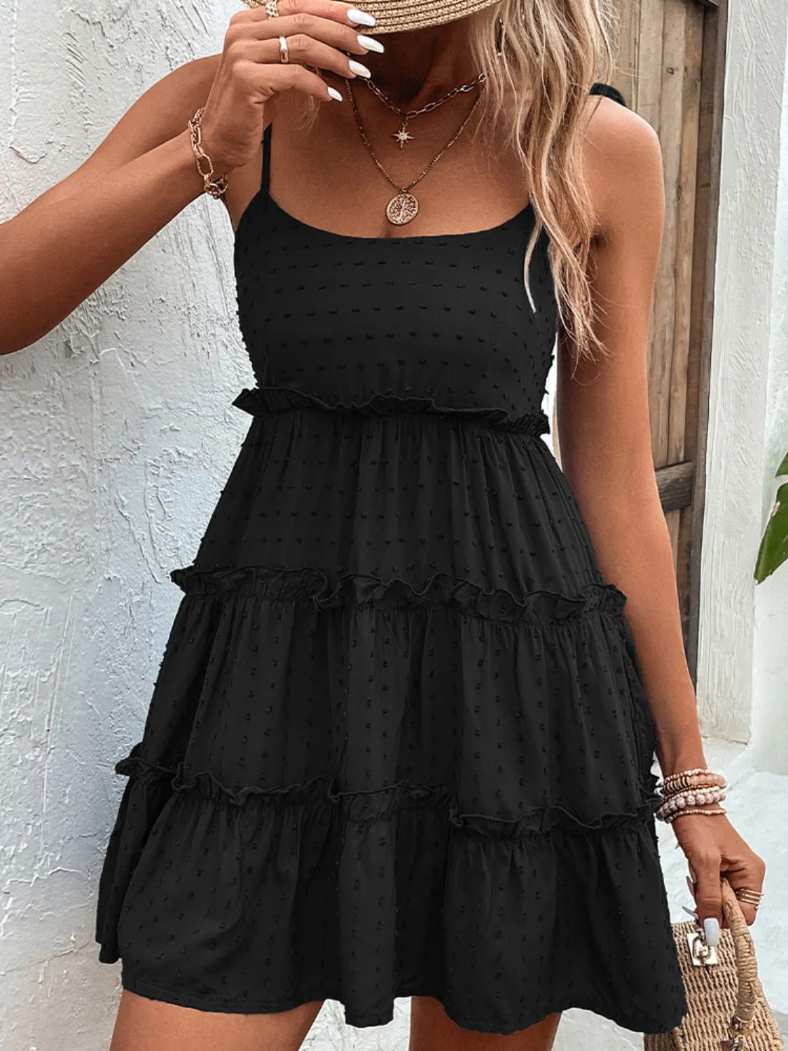 Lily Frill Spaghetti Strap Tiered Dress - Online Exclusive
