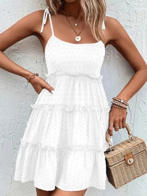 Lily Frill Spaghetti Strap Tiered Dress - Online Exclusive