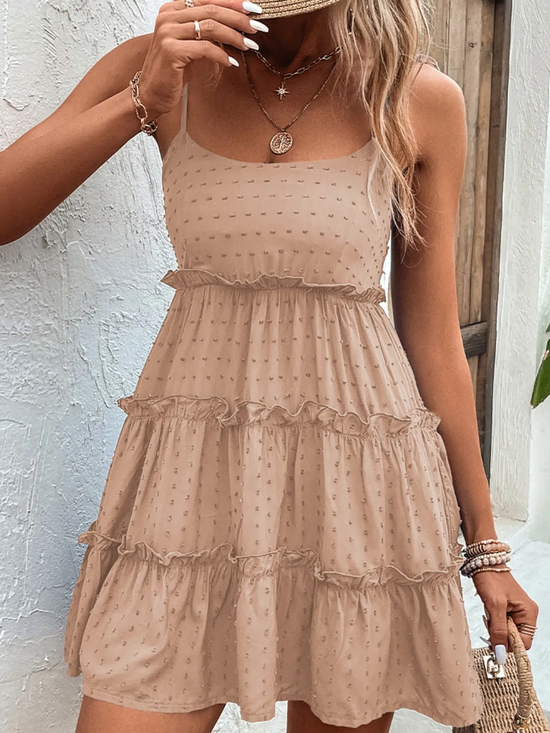 Lily Frill Spaghetti Strap Tiered Dress - Online Exclusive
