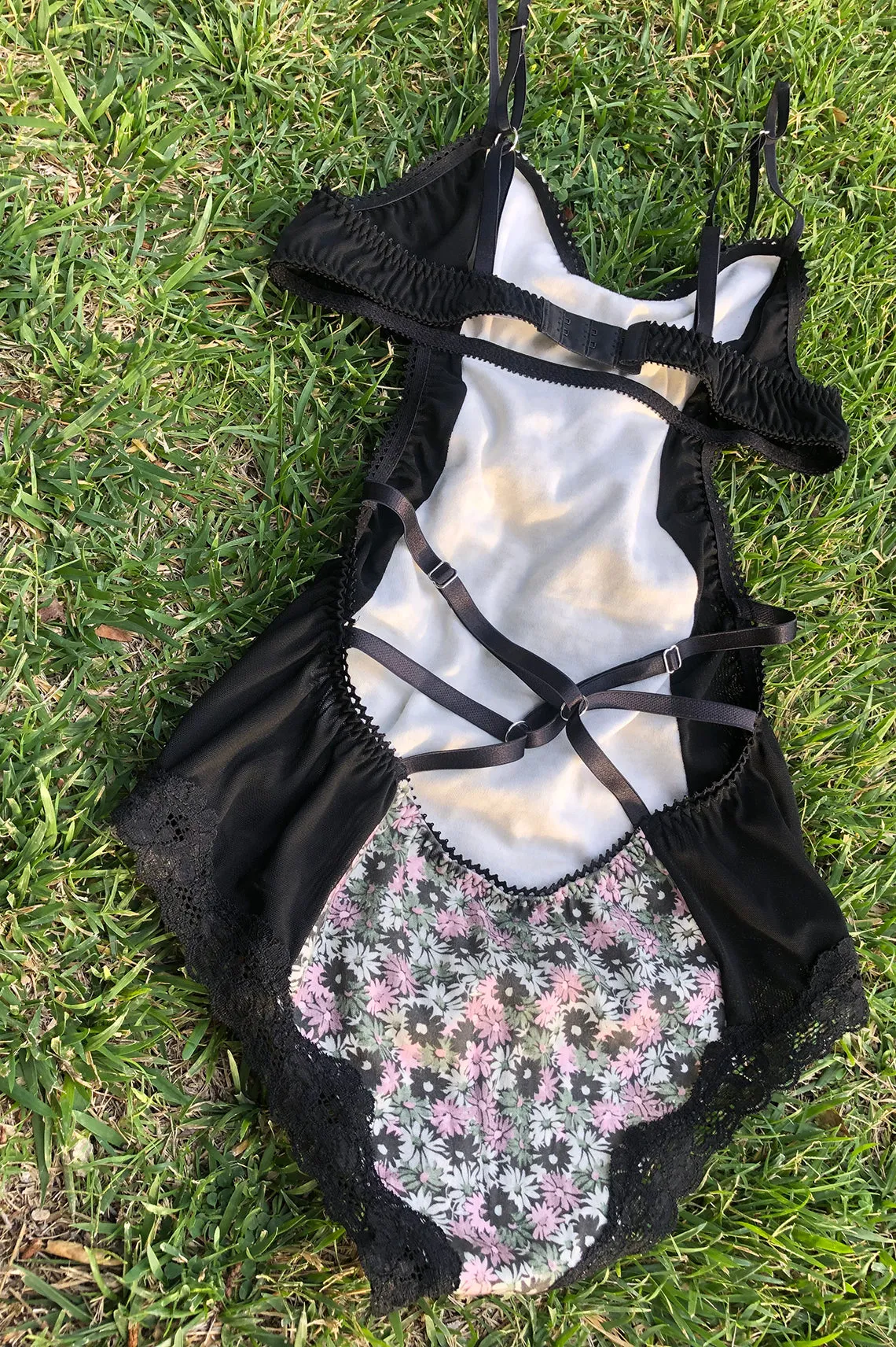 LOW STOCK Eternal Daze Bodysuit in Pink and Green Floral