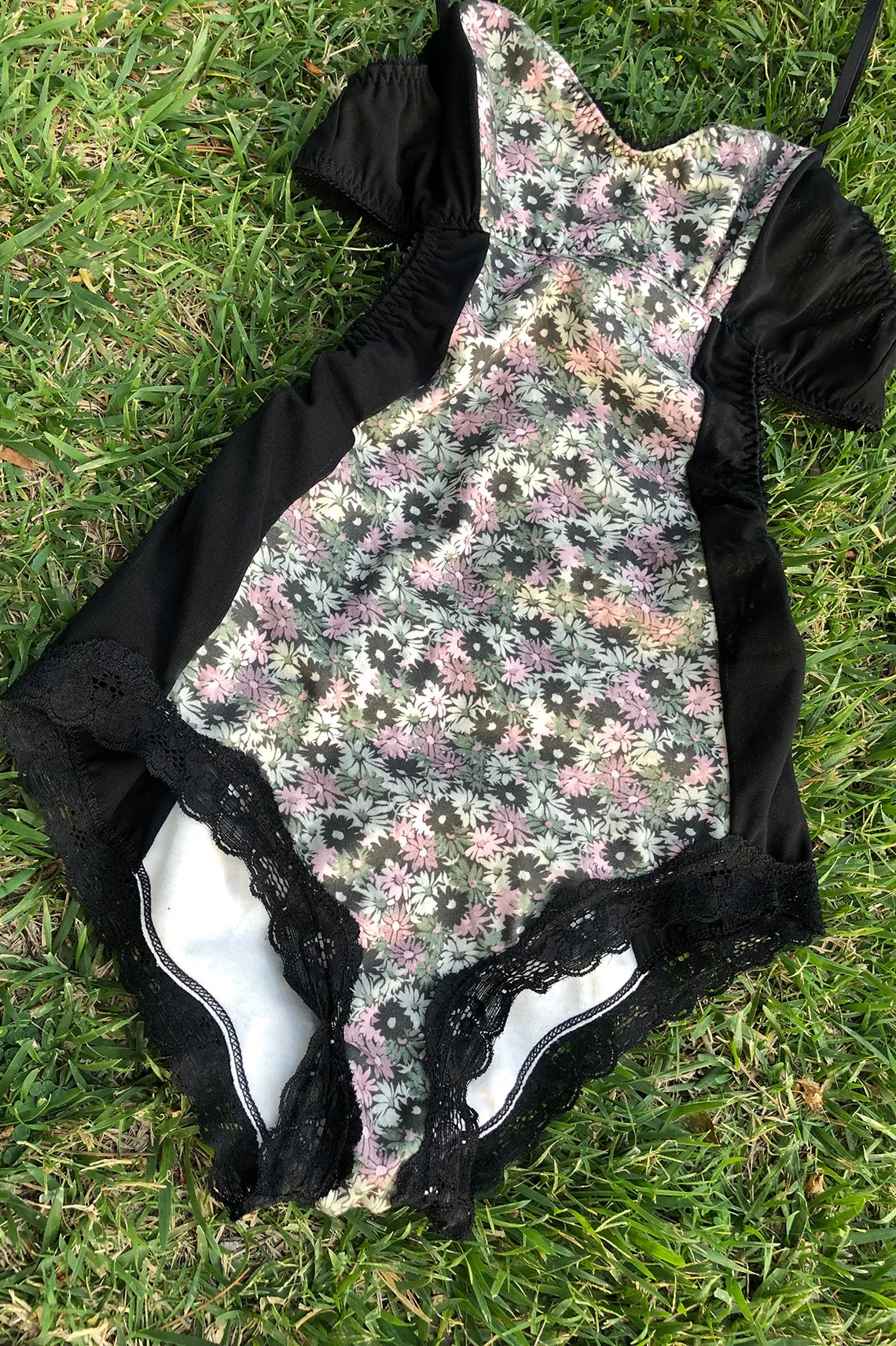 LOW STOCK Eternal Daze Bodysuit in Pink and Green Floral