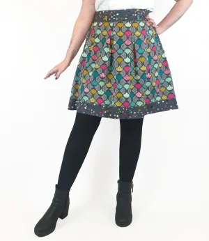 Made590 colourful print skirt size L, best fits 12-14