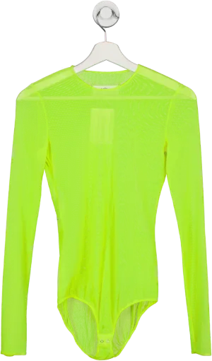 Maison Margiela Yellow Mesh Bodysuit UK S