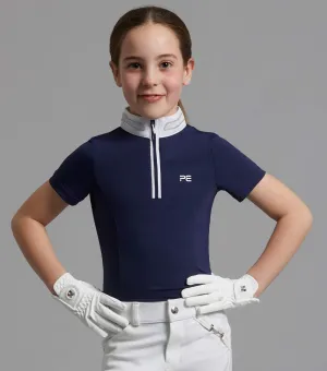 Maria Girls Diamanté Show Shirt Navy