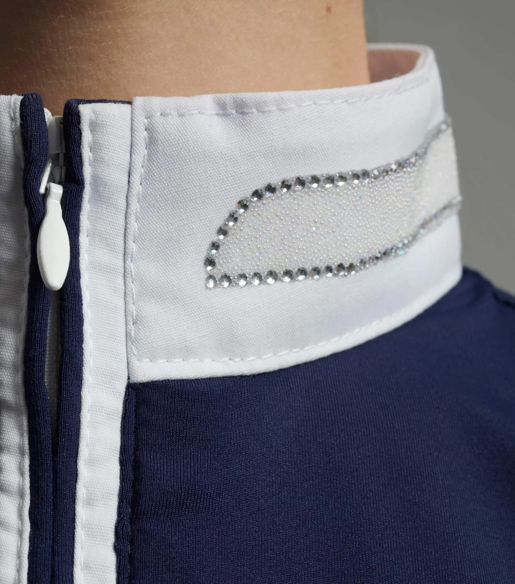 Maria Girls Diamanté Show Shirt Navy
