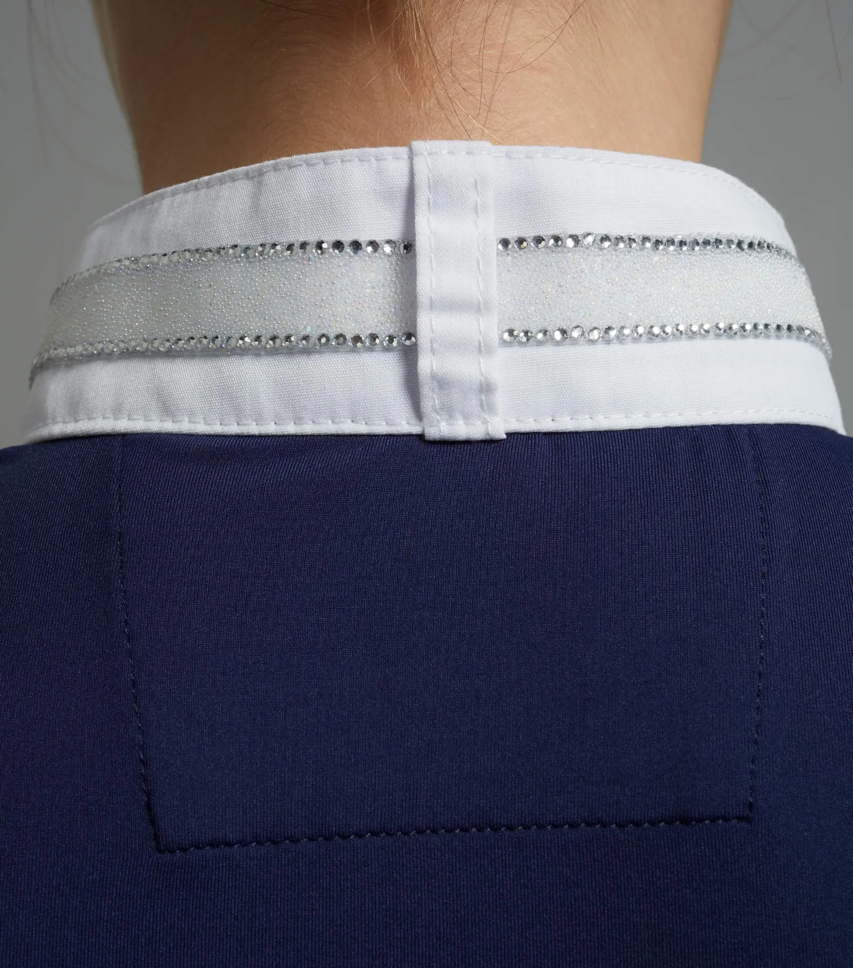 Maria Girls Diamanté Show Shirt Navy