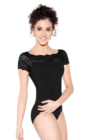 Matilda Lace Cap Sleeve Bodysuit - Adult