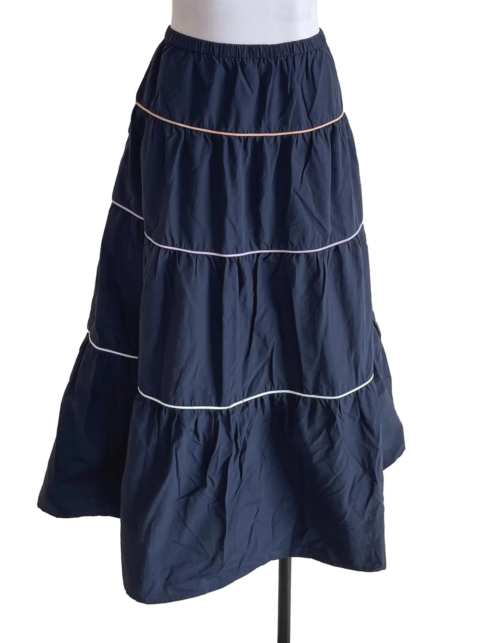 Midnight Blue Tiered Skirt TCL