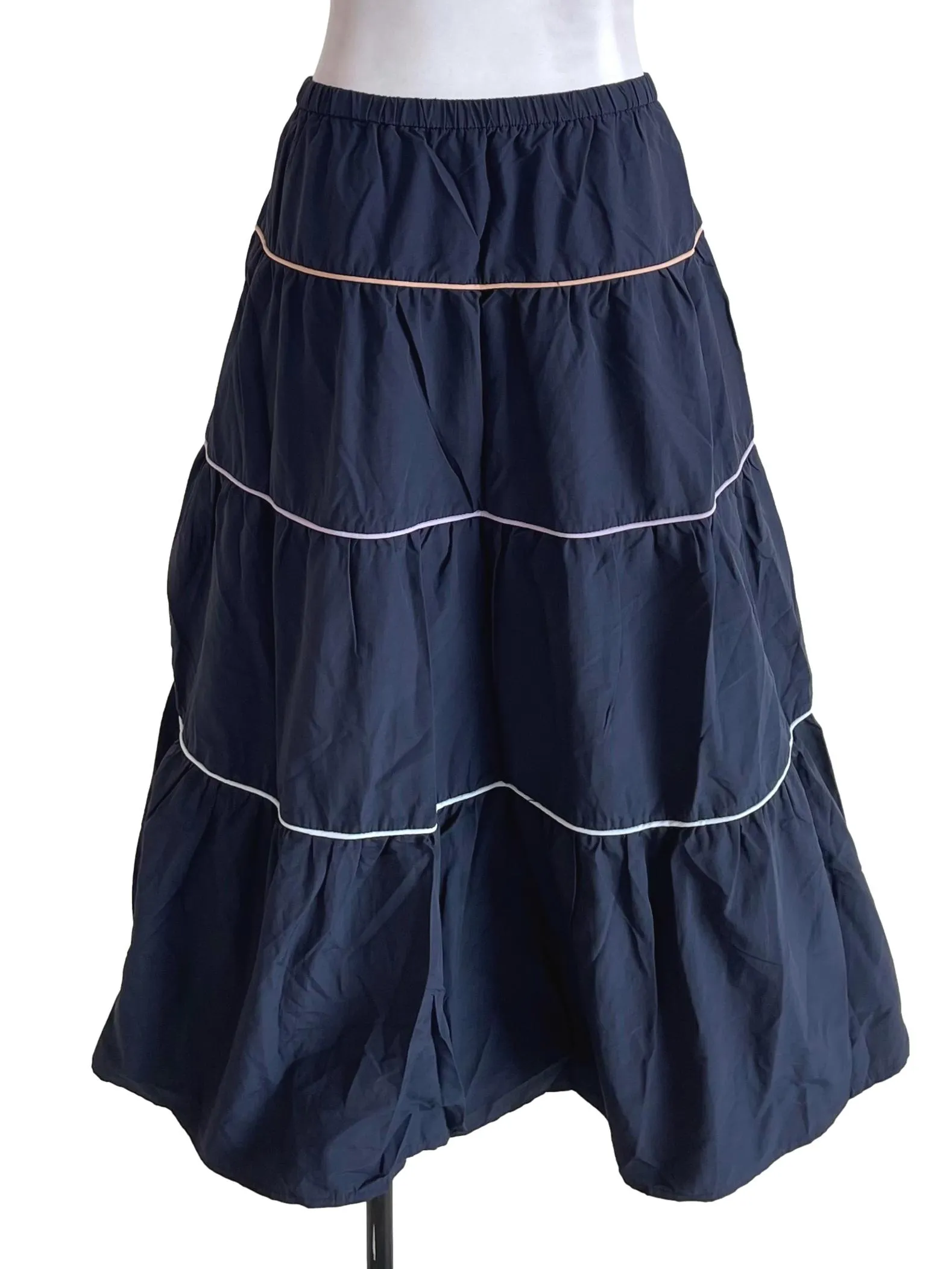 Midnight Blue Tiered Skirt TCL