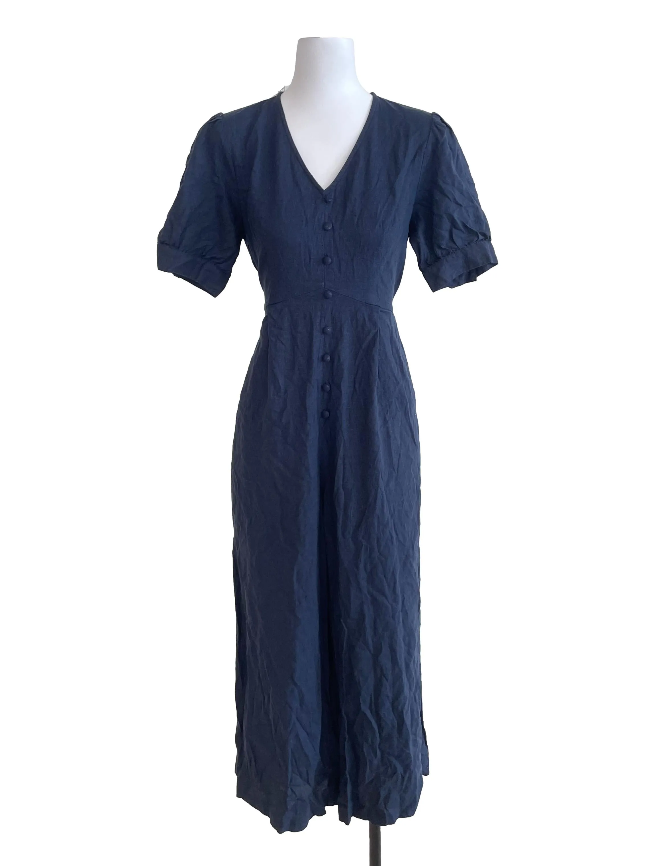 Midnight Blue V Neck Jumpsuit