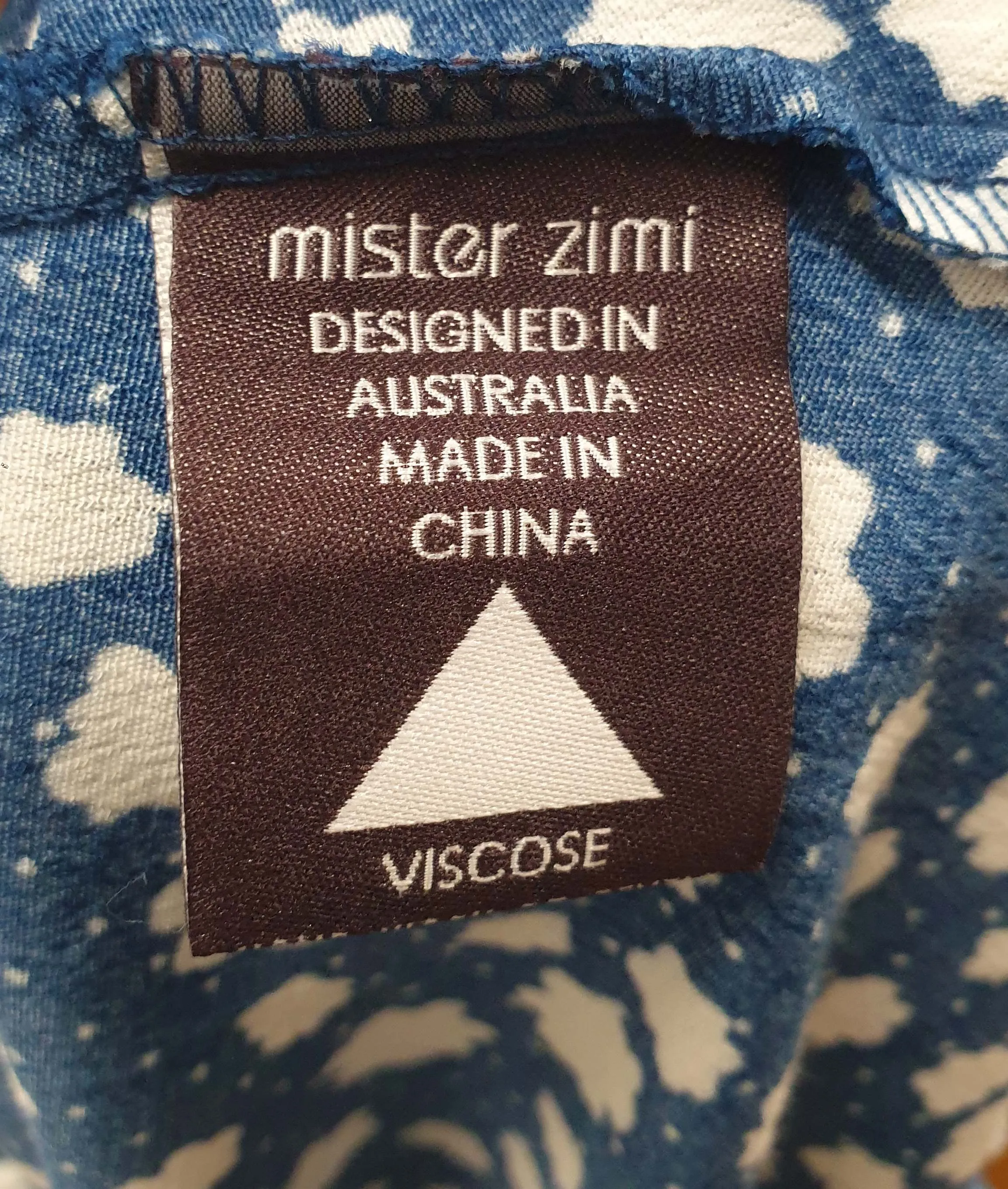 Mister Zimi blue and white long sleeve dress size 10