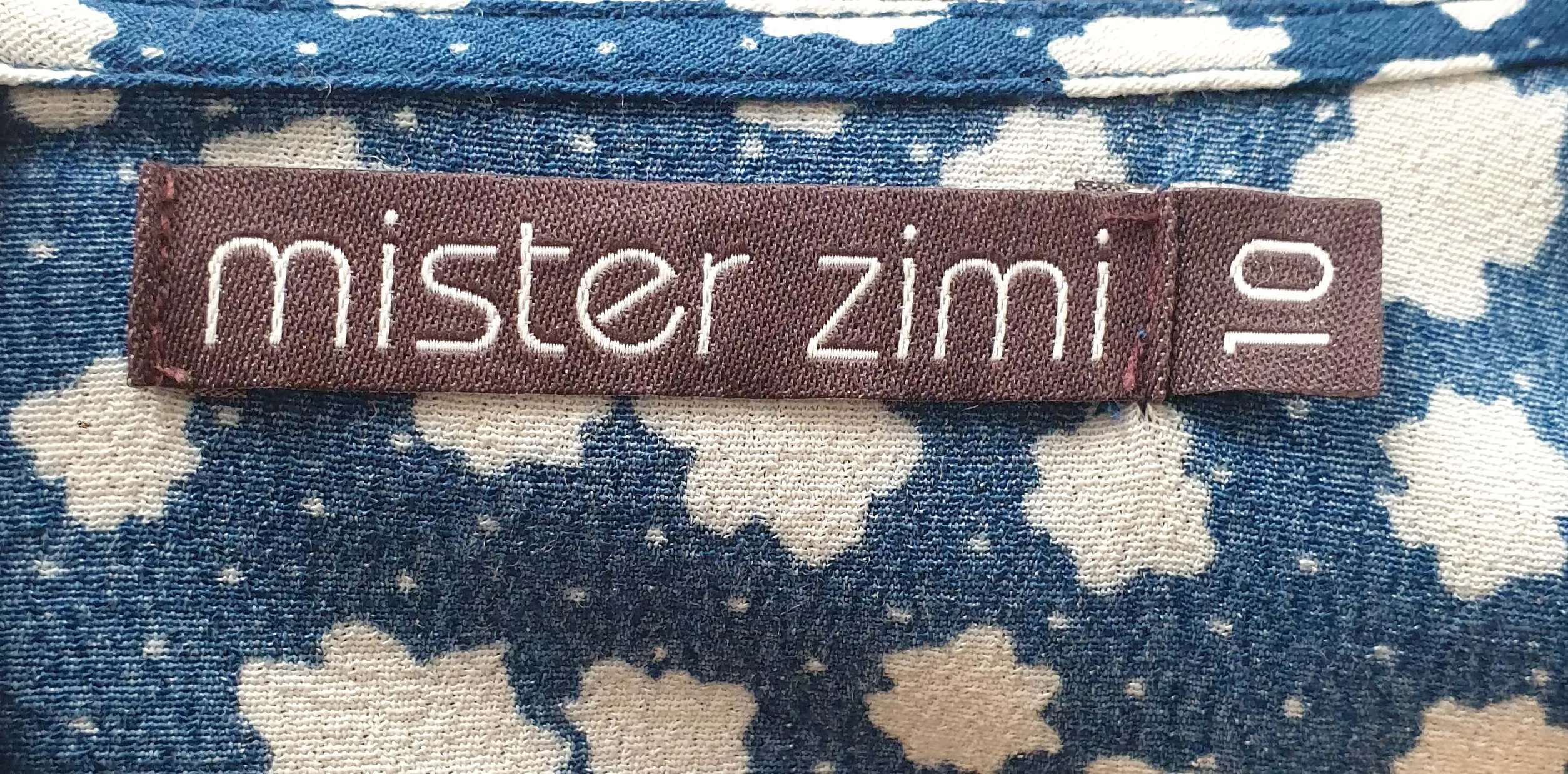 Mister Zimi blue and white long sleeve dress size 10